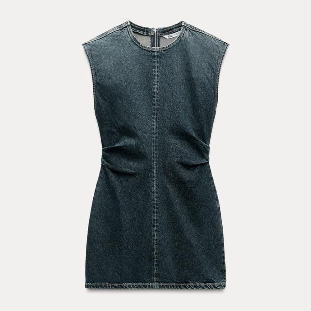 NWT Zara TRF denim mini dress XS